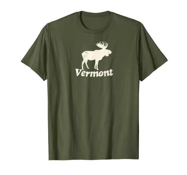 

vermont moose t-shirt, White;black
