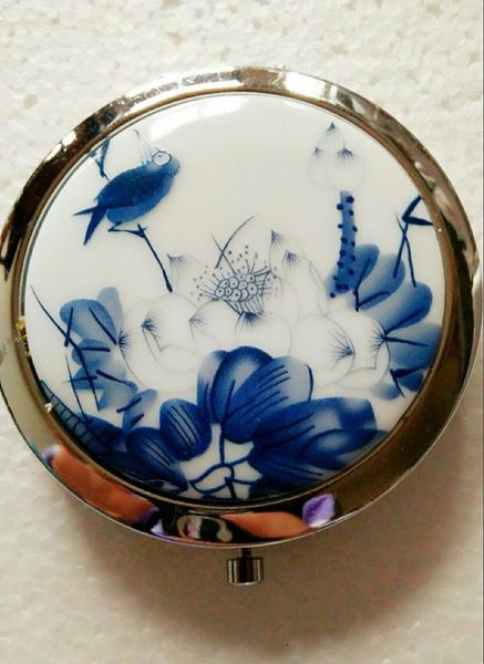 

mirrors chinese style lotus peach ceramic folding mirror