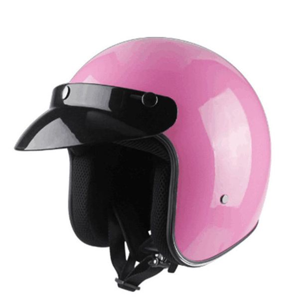 

women pink open face helmet motocross capacete de cascos para casque moto motorcycle accessories atv helmets