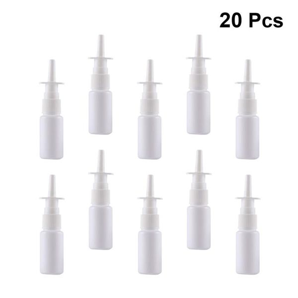 

20pcs direct injection bottle portable nasal sprayer refillable fine mist empty spray bottles (10ml) storage & jars