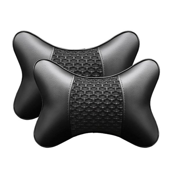 

seat cushions artificial leather car pillow protection neck headrest comfortable safety breathable pillows auto accessories