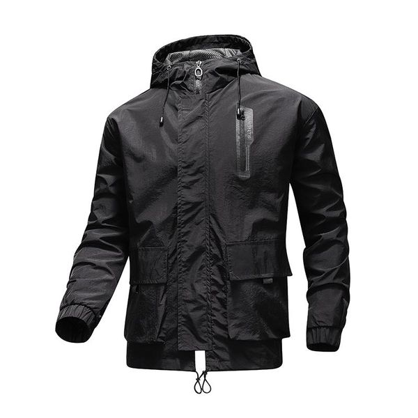

jacket men's 2021 autumn bomber loose casual personality letter zipper pocket sportswear jackets, Black;brown