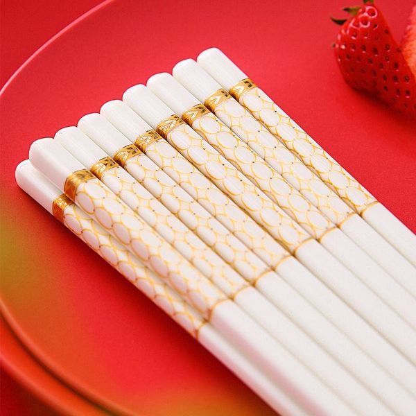 

chopsticks 10 pairs of ivory bone china set