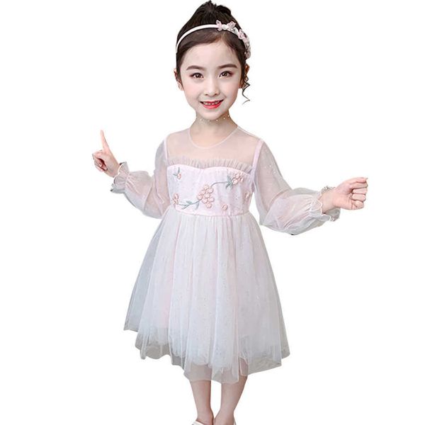 

girls princess dress mesh appliques child spring autumn costumes for 6 8 10 12 14 210528, Red;yellow