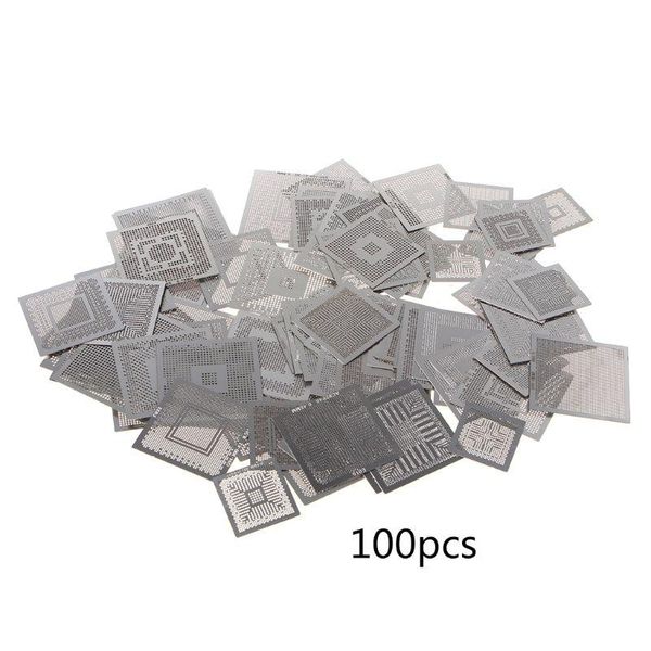 

cell phone repairing tools 100pcs bga reballing stencils direct heat for in-tel/nvidia/ati/sis