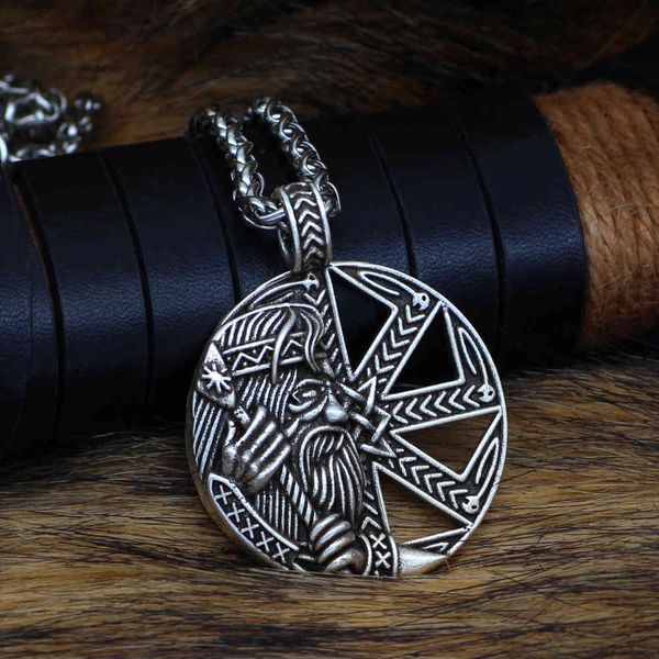 

personalized coriadenik kolovrat men's pendant necklace amulet pendant, Silver