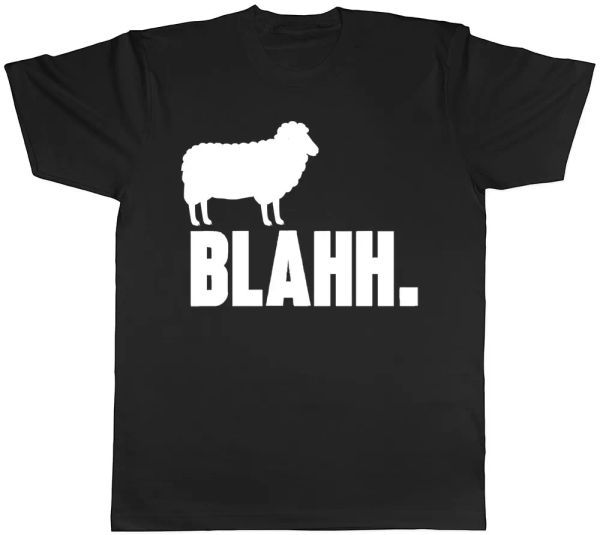 

blahhh mens womens funny t-shirt, White;black