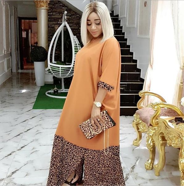 

ethnic clothing leopard patchwork african dresses for women dashiki summer plus size dress ladies traditional, Red