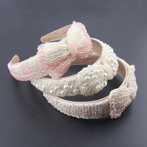 

hair clips & barrettes fashion personality temperament pearl crystal bow band ladies party travel gift accessories 920, Golden;silver