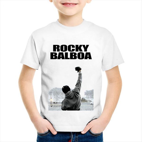 

summer fashion print rocky balboa kids t shirts sylvester short sleeve toddler casual boys baby tees,hkp576, Blue