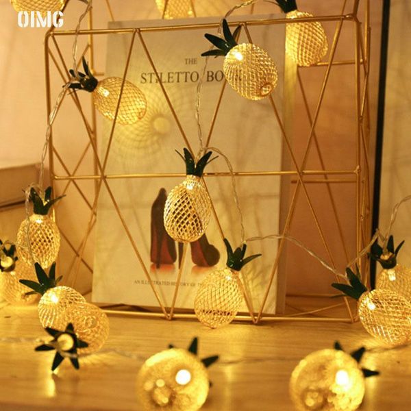 

strings 10-20 led pineapple fairy lights string light battery powered warm garland christmas party wedding bedroom decoration