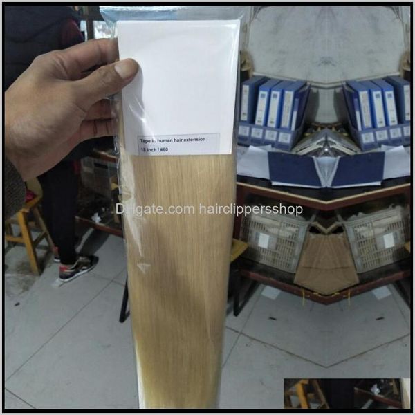 

25g pieces tape in extensions 14 16 18 20 22 24 inch brazilian indian remy human hair 200g lot ytdyi extension 4fivg, Black