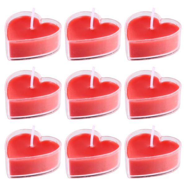 

9pcs delicate scented candles heart shaped aroma home valentine's day wedding adornment decoration