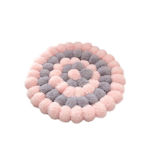 

cushion/decorative pillow cushion creative mesh fashion wool ball nordic children plush toy pet sleeping pad sofa office soft touch comforta