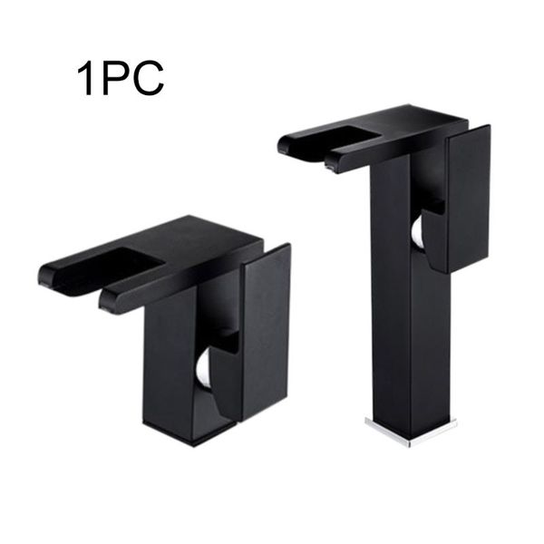 

light single handle bathroom faucet basin sink waterfall kitchen temperature color changing deck mount hydroelectric power faucets