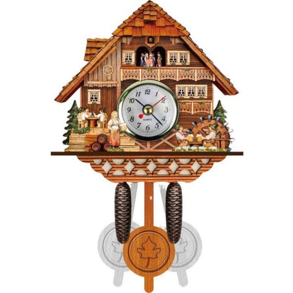 

wall clocks cuckoo clock german black forest wooden vintage nordic style alarm for living room home decoration accessory