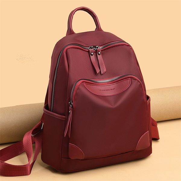 

women backpack travel bag women's daypack fashion nylon cloth large capacity 210922