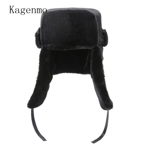 

berets kagenmo winter male bomber hats thick fur ear neck protection outdoor ride driver motobike lock warm hat, Blue;gray