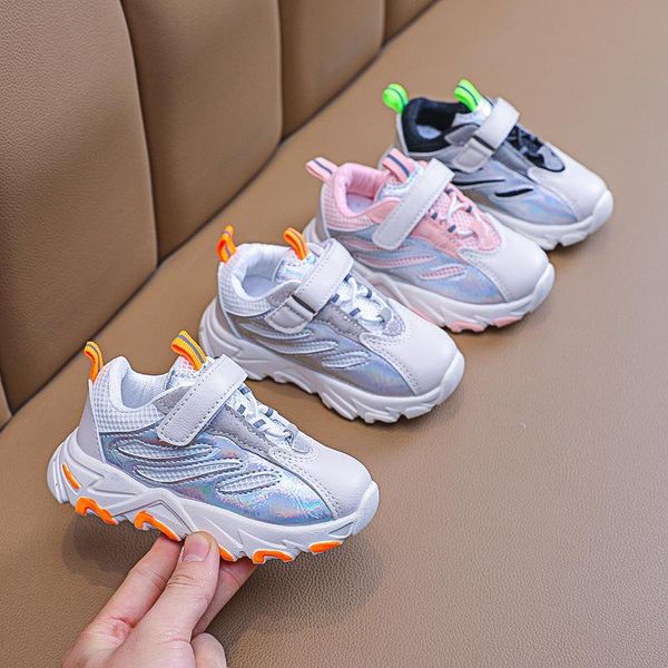 

children sports shoes kids sneakers boys beathable mesh soft running spring autumn fashion girls casual athletic & outdoor, Black