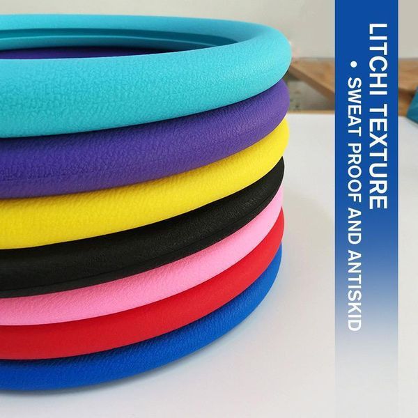 

steering wheel covers car protective cover anti-slip leather sport auto steering-wheel cars