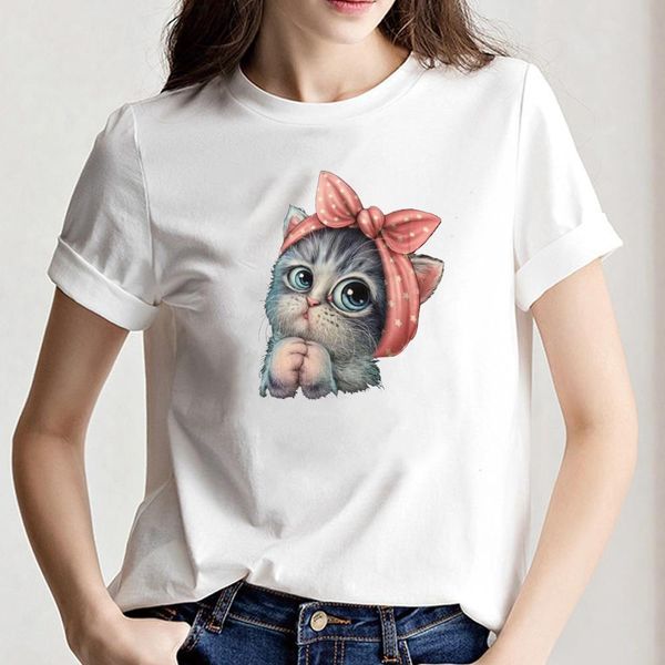 

poor cat funny printed men t shirts summer oversized graphic short sleeve o neck casual aesthetic clothes, White;black