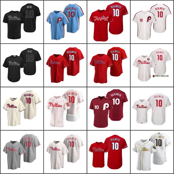

philadelphia phillies men 10 j.t. realmuto women youthjersey, Black;red
