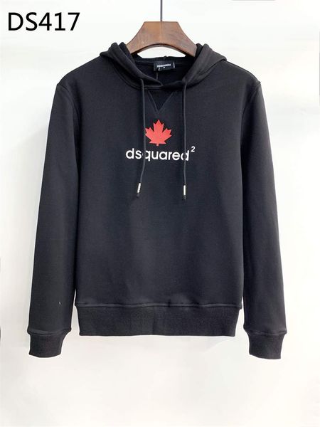 

2021 autumn and winter new arrivals d2 mens luxury designer street hoodies long sleeve print sweatshirts dsquare men's clothing ds417, Black