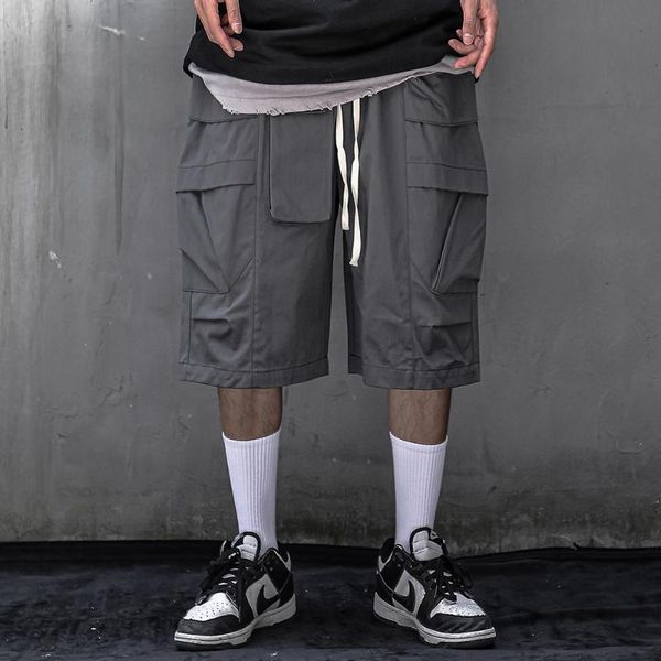 

men's shorts men summer cargo streetwear fashion pocket 2021 arrival, White;black