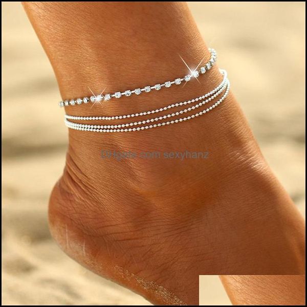 

anklets jewelry bead chain anklet on the leg foot bracelet women simple slim adjustable wire ankle summer beach jewellery 467 t2 drop delive, Red;blue