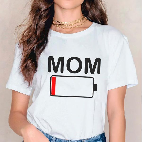 

women 2021 mama mom funny tired printed t shirt clothes tshirts womens mother ladies graphic female tee t-shirt clothing women's, White