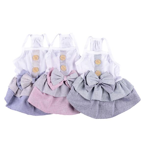 

dog apparel pet spring summer dresses buckle costumes dress for dogs