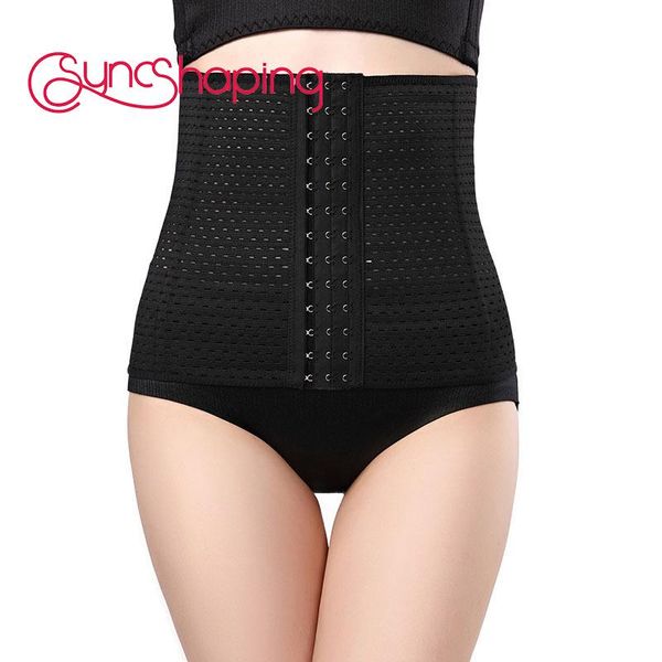 

women's shapers women high waist shaping panties breathable body shaper building front buckle three breasted dropship support, Black;white