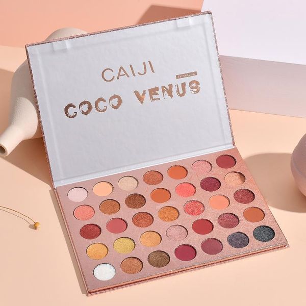 

colours eyeshadow plate fluorescent glitter matte disk eye shadow palette earth color pearlescent waterproof makeup tslm11
