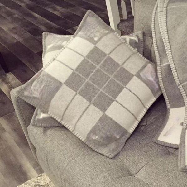 

pillow case covers luxury h cashmere pillowcase crochet soft wool warm plaid sofa bed fleece knitted striped geometric cases