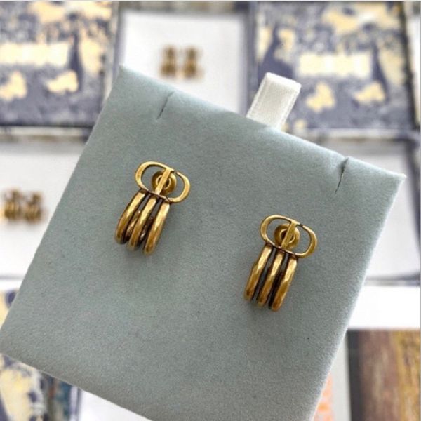 

charm earring d family letter for women's fashion simple versatile, Golden