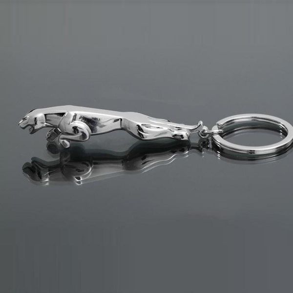 

keychains auto key chain silver color stainless steel leopard model keychain car keyrings lady bag diy man gift ring accessories