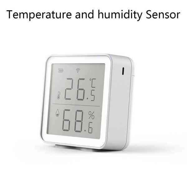 

smart home control wifi digital lcd indoor hygrometer thermometer room temperature and humidity sensor works with alexa google assistant