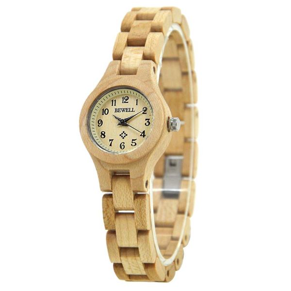 

wristwatches 2021 trendy brandy original bewell small wrist fancy maple wood watches for girls, Slivery;brown