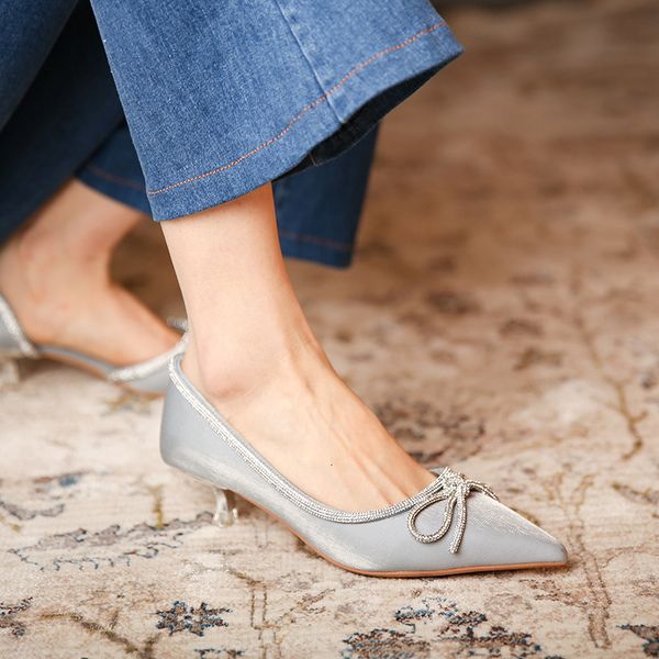 

sandals 339-25 diamond bow side space high heels 39d6, Black