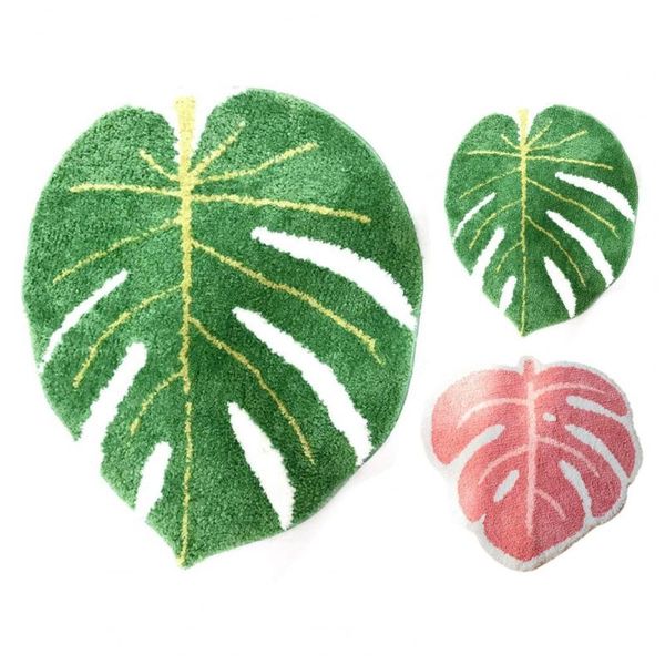

s doormat anti-slip wear-resistant polyester leaf shape bedroom carpet rug for daily use carpets