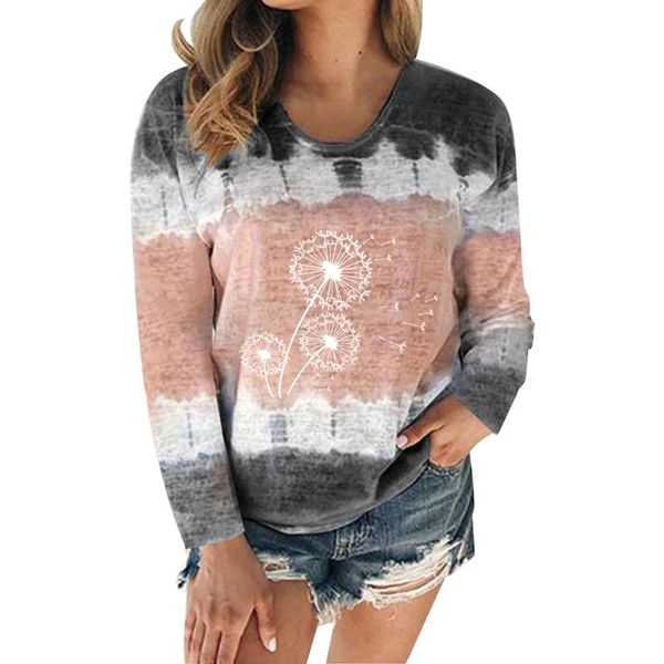 

women's t-shirt plus size o-neck long sleeve tees patchwork printed female women clothing ladies causal autumn, White