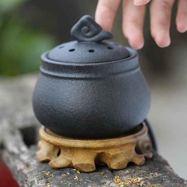 

fragrance lamps ceramics charcoal incense burner electrical living room chinese vaporizer fountain incensario home decor db60xx