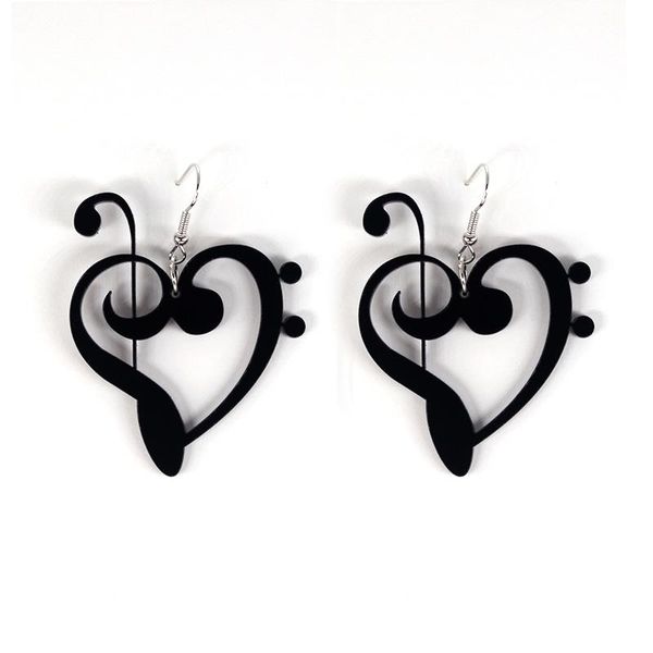 

dangle & chandelier comiya brand punk earrings acrylic heart shape pendant pendientes accessories mujer korean jewelry feminino drop earring, Silver