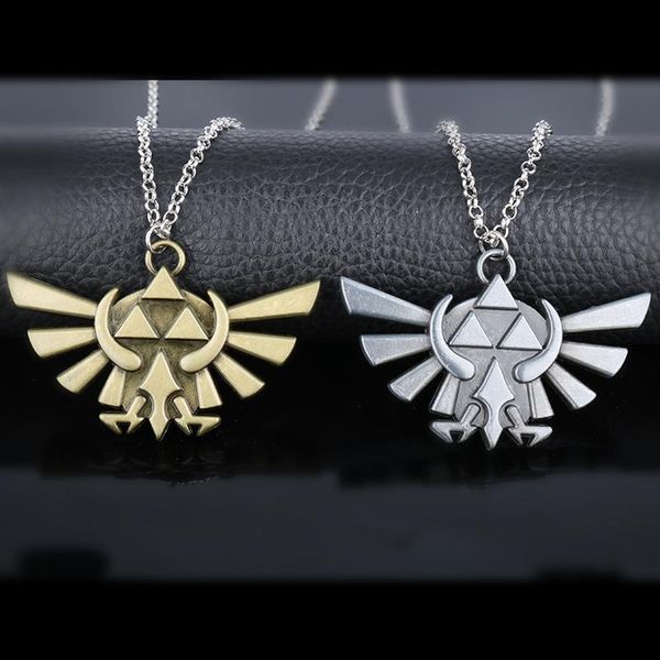 

pendant necklaces the legend of zeldas triforce dark links hylian metal necklace jewelry women men gift -30, Silver