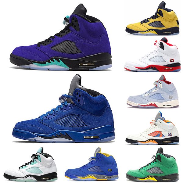 

man basketball shoes running 5 5s fire red alternate bel grape blue suede fab ice international flight green laney royal light aqua oregon d
