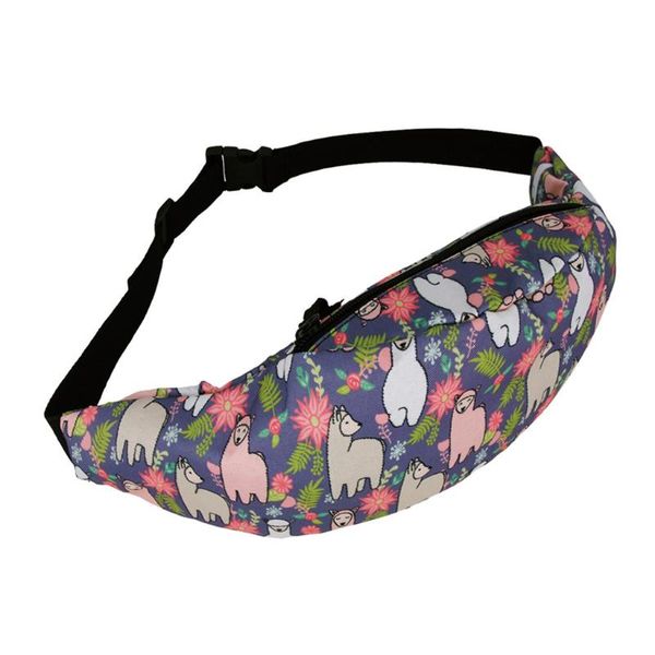 

men women canvas waist packs cartoon casual sports pockets shoulder bag messenger male#g30 bags