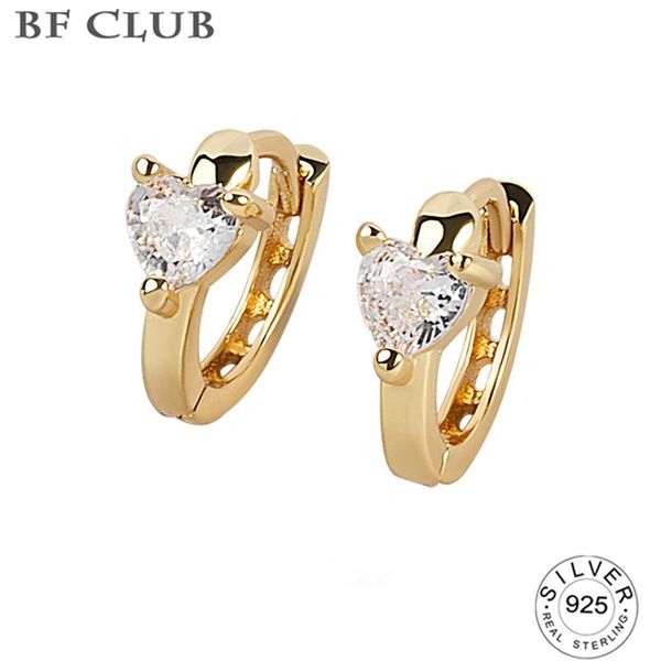 

stud 925 sterling silver earrings for women trendy jewelry simple party accessories gifts zircon cz gold color triangle earring, Golden;silver
