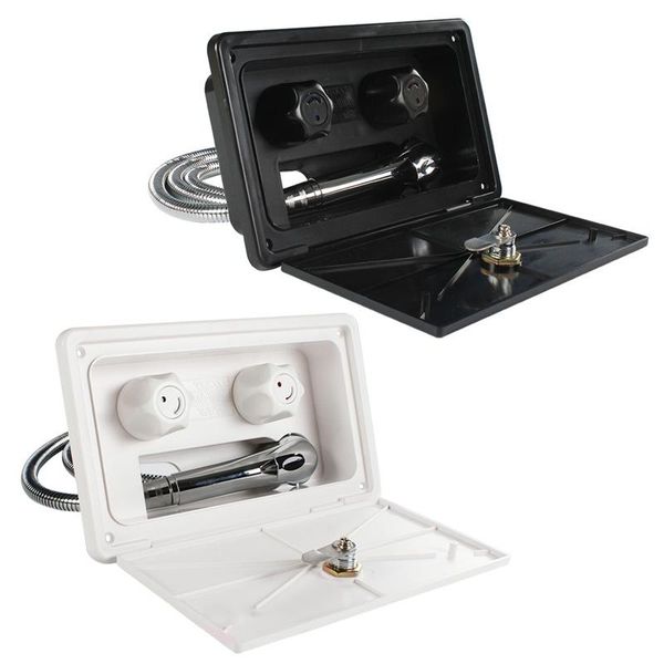 

white/black rv exterior shower box kit with lock boat marine camper motorhome caravan accessories atv parts