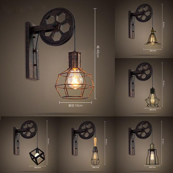 

wall lamp modern loft nordic decoration home crystal lights iron bedside corridor living room