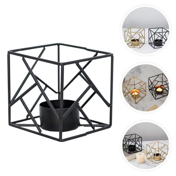 

candle holders elegant wrought iron candlestick home stand decor geometric